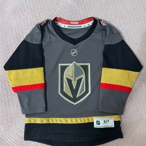 NHL Golden Knights Hockey Kids Jersey - Gray, Black, Gold, Red